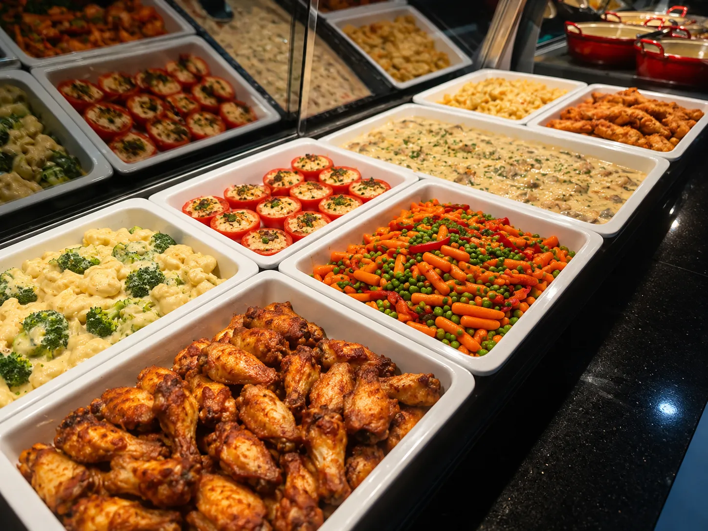 Snacks & Comfort Food: Vertrouwde favorieten: knapperige patat, frituurhapjes, verse pizza's en pannenkoeken.