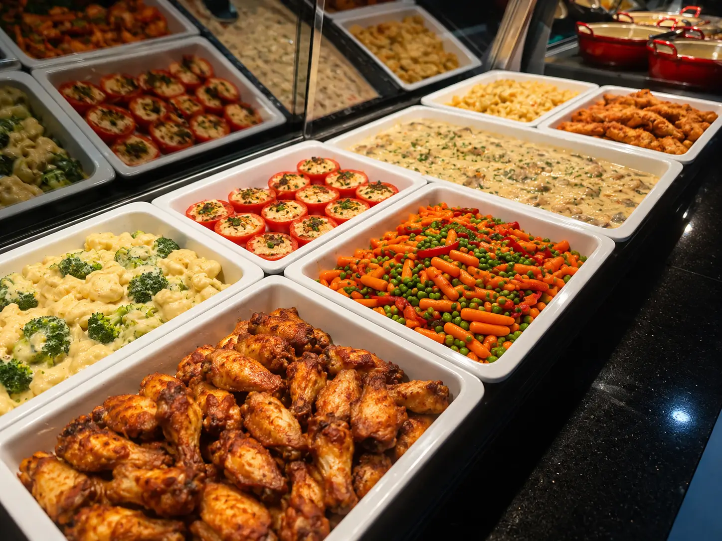 Snacks & Comfort Food: Vertrouwde favorieten: knapperige patat, frituurhapjes, verse pizza's en pannenkoeken.